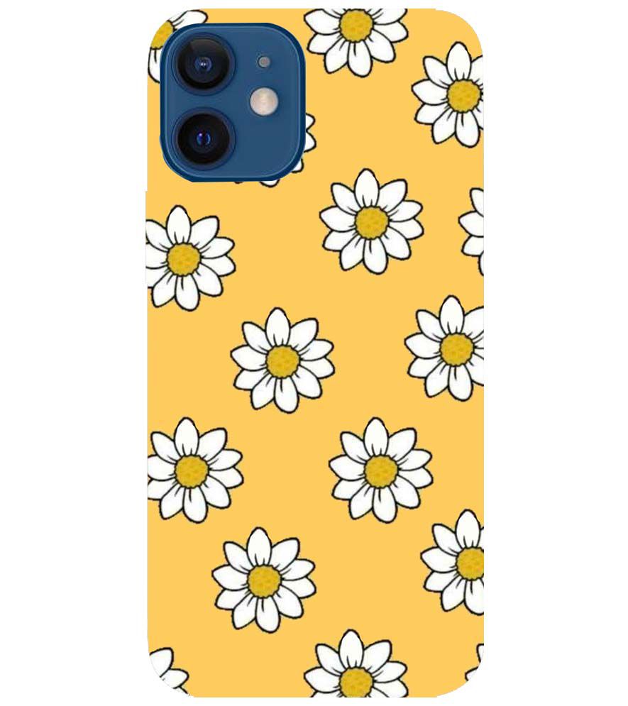 PS1316-White Sunflower Back Cover for Apple iPhone 12 Mini