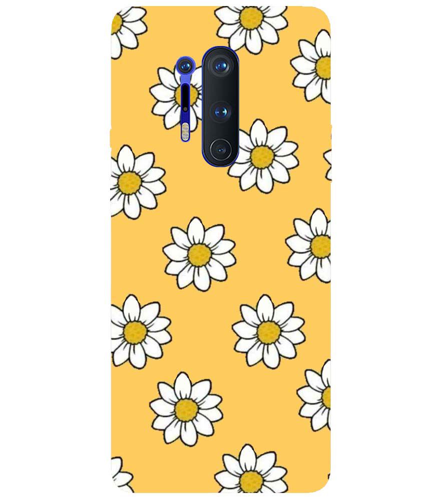 PS1316-White Sunflower Back Cover for OnePlus 8 Pro