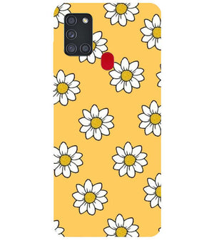 PS1316-White Sunflower Back Cover for Samsung Galaxy A21s