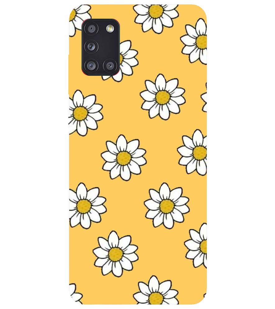 PS1316-White Sunflower Back Cover for Samsung Galaxy A31