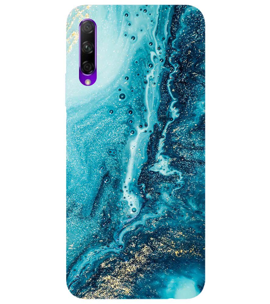 PS1317-Blue Marbles Back Cover for Honor 9X Pro