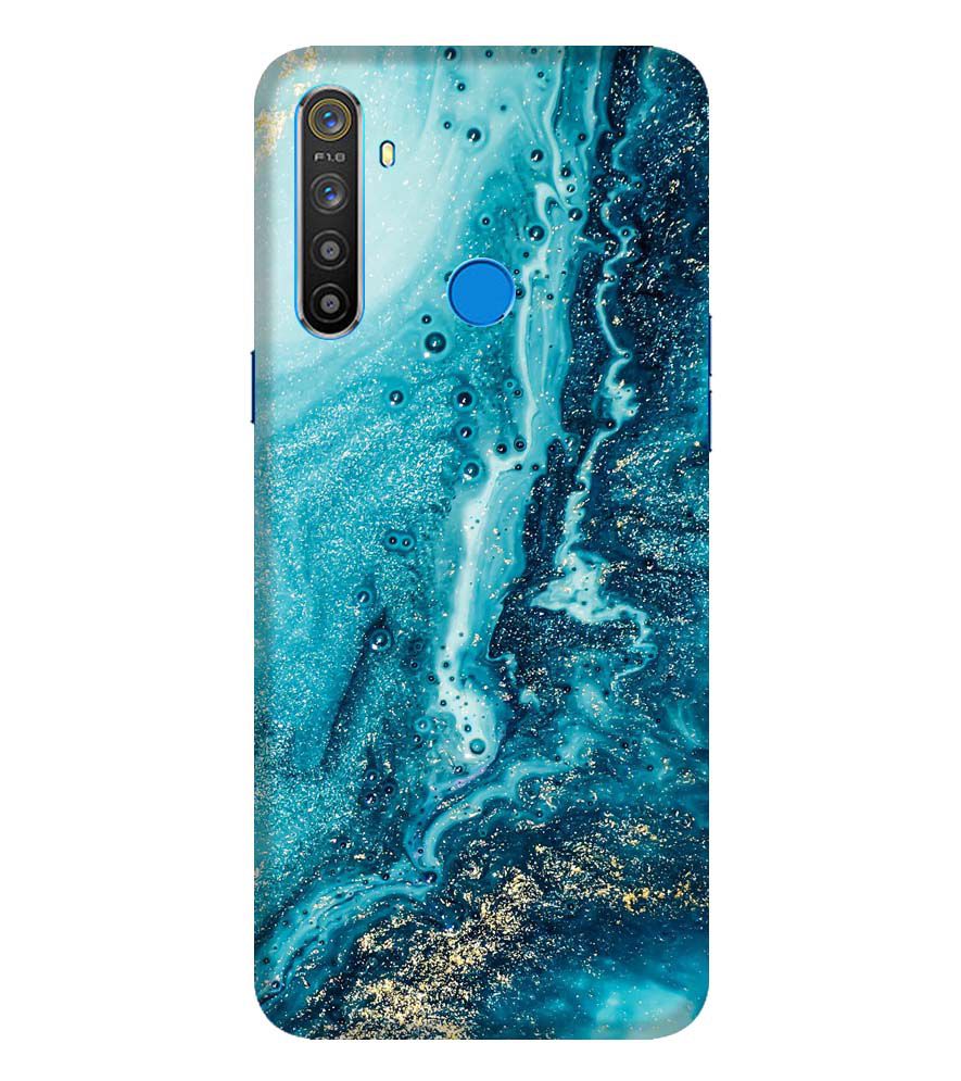 PS1317-Blue Marbles Back Cover for Realme Narzo 10