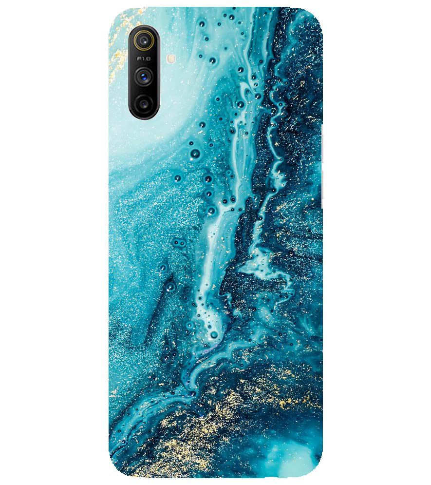 PS1317-Blue Marbles Back Cover for Realme Narzo 10A