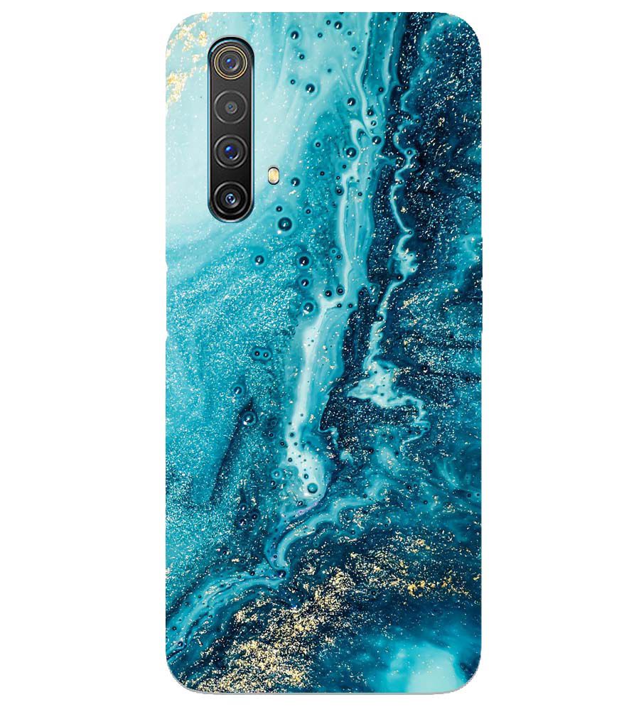 PS1317-Blue Marbles Back Cover for Realme X3