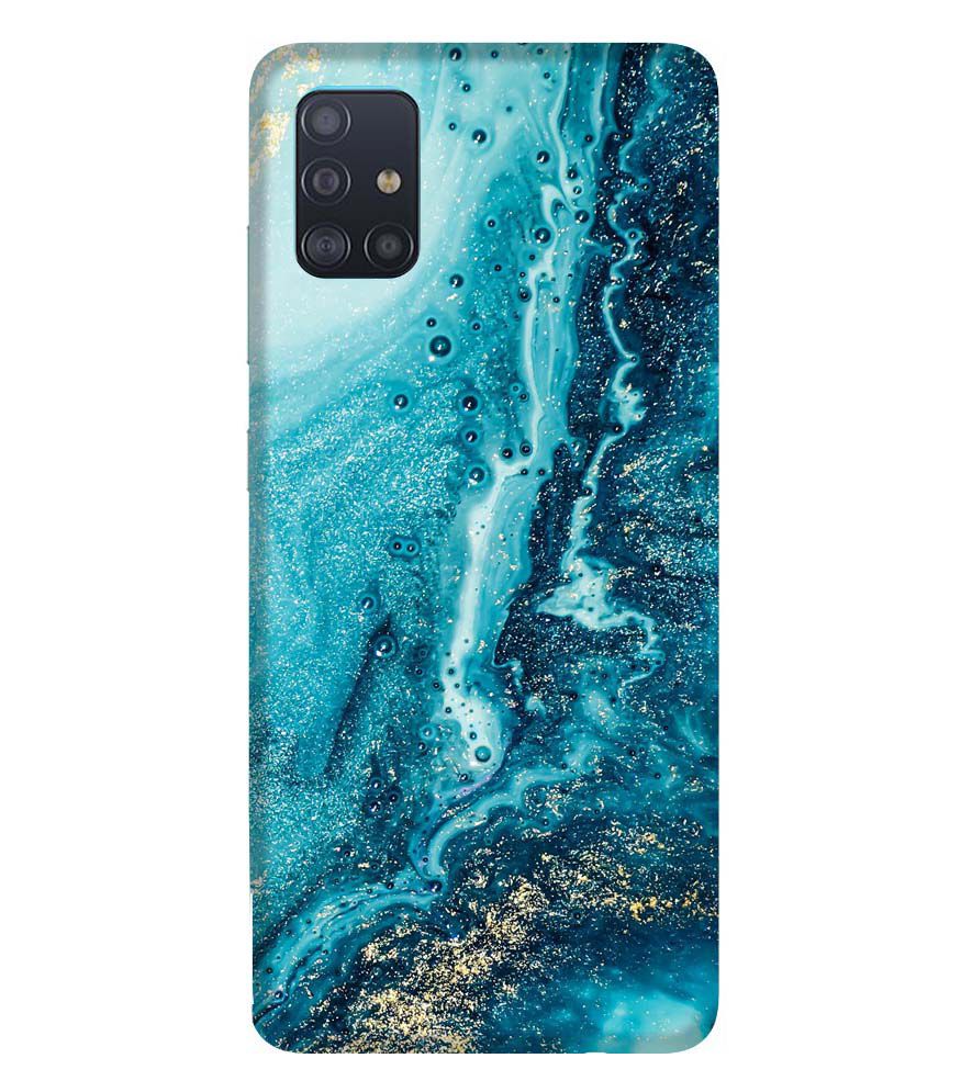 PS1317-Blue Marbles Back Cover for Samsung Galaxy A51