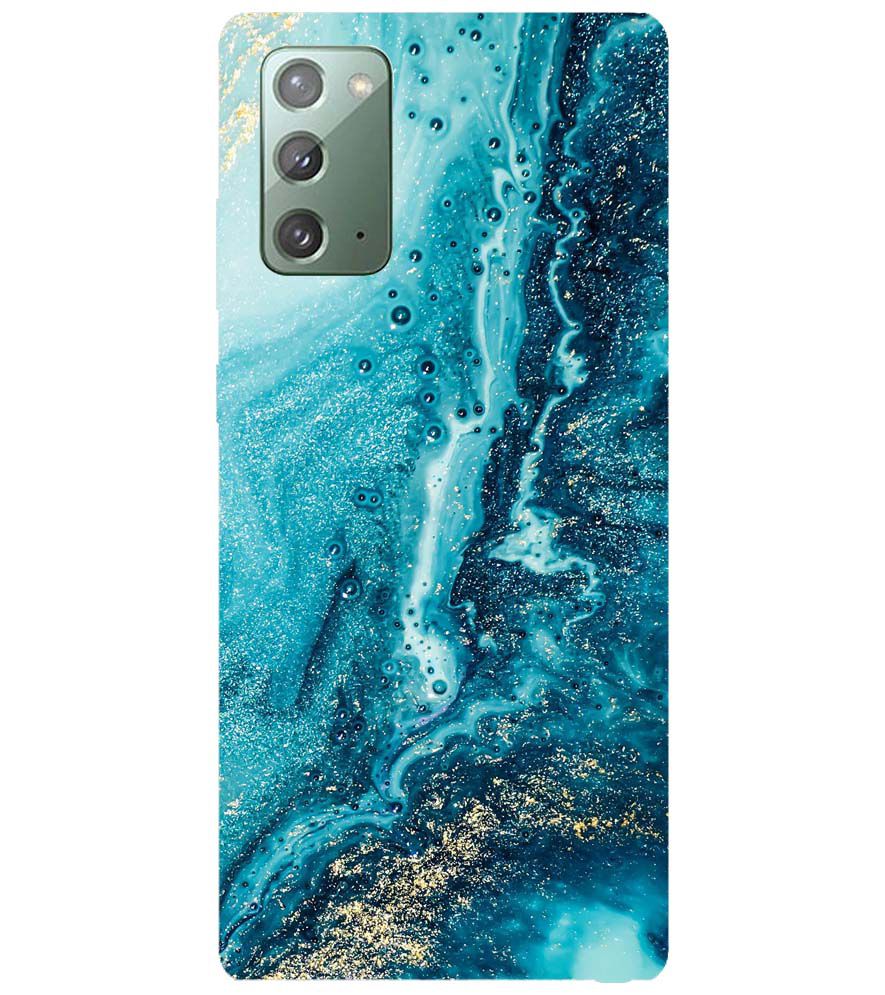 PS1317-Blue Marbles Back Cover for Samsung Galaxy Note20