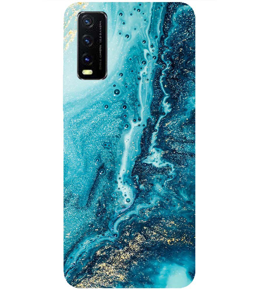 PS1317-Blue Marbles Back Cover for Vivo Y20i