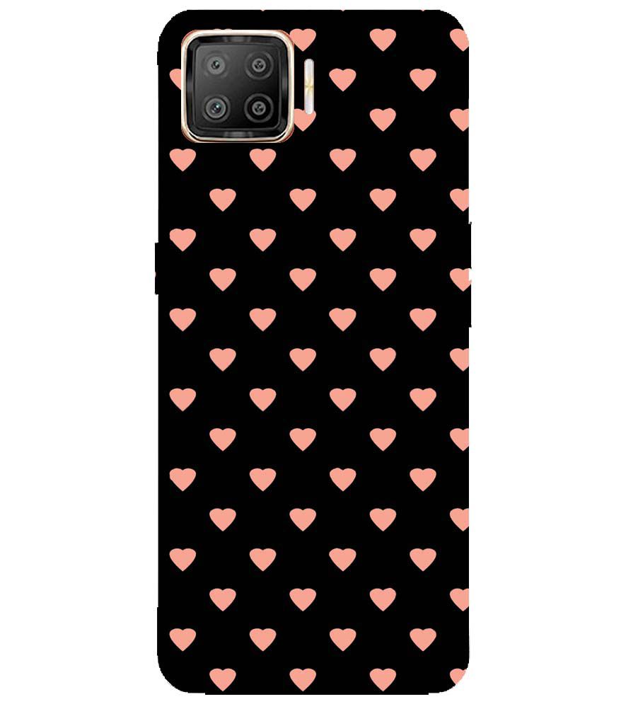 PS1318-Hearts All Over Back Cover for Oppo F17