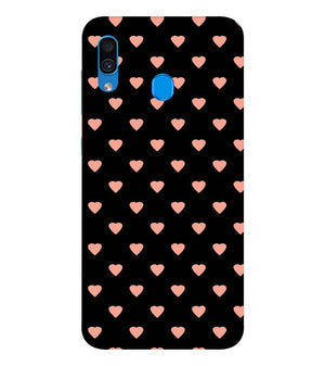 PS1318-Hearts All Over Back Cover for Samsung Galaxy A20