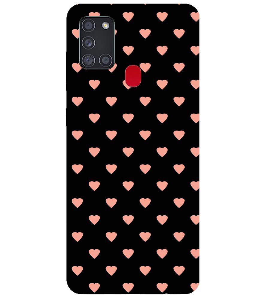 PS1318-Hearts All Over Back Cover for Samsung Galaxy A21s