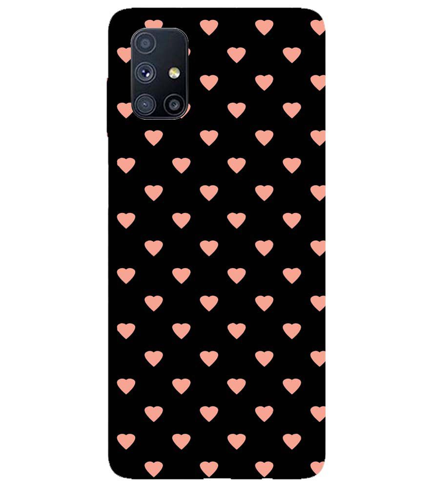 PS1318-Hearts All Over Back Cover for Samsung Galaxy M51