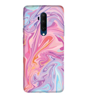 PS1319-Pink Premium Marble Back Cover for OnePlus 7T Pro