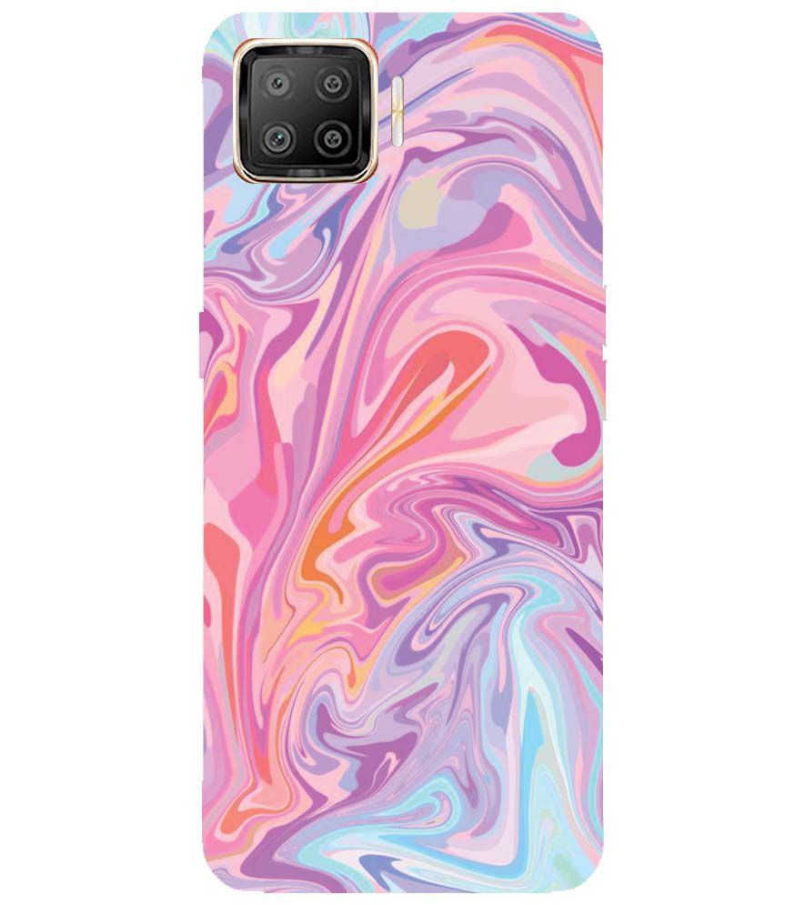PS1319-Pink Premium Marble Back Cover for Oppo F17