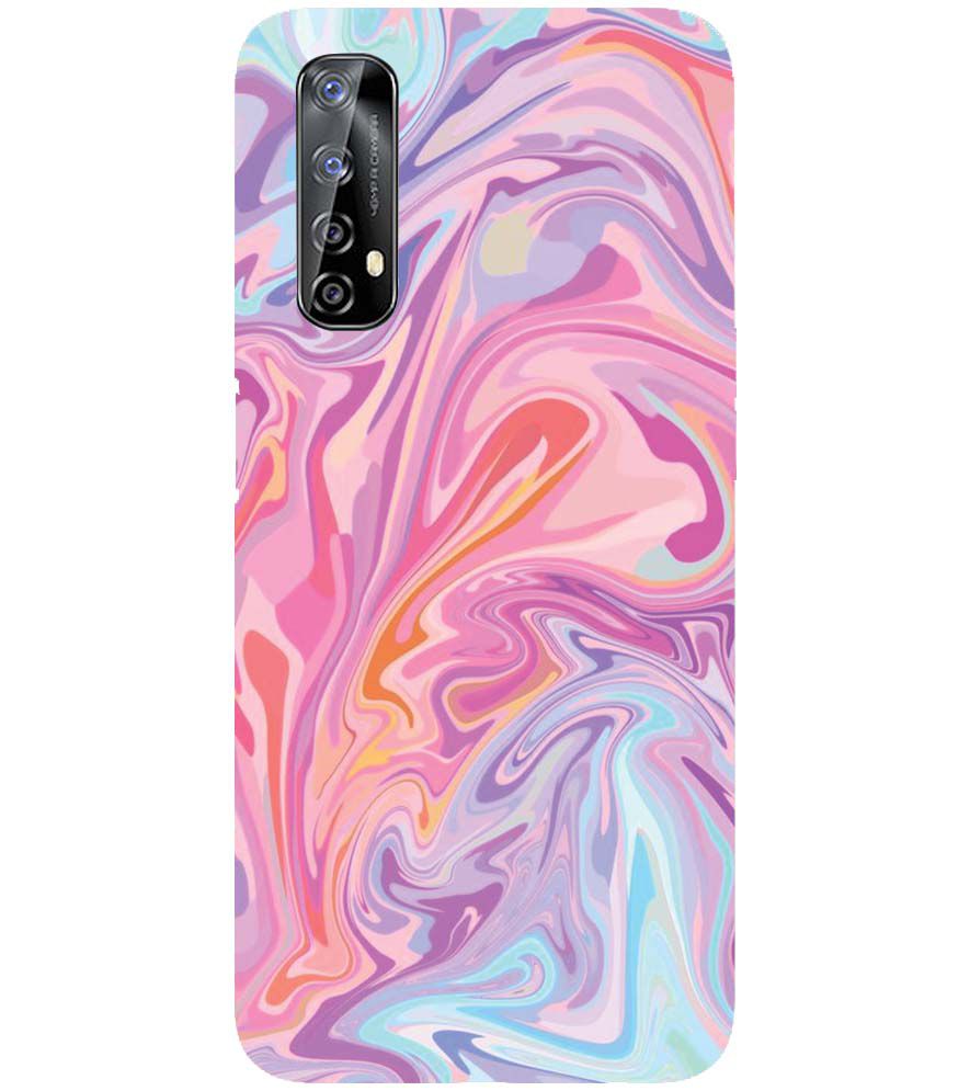 PS1319-Pink Premium Marble Back Cover for Realme 7
