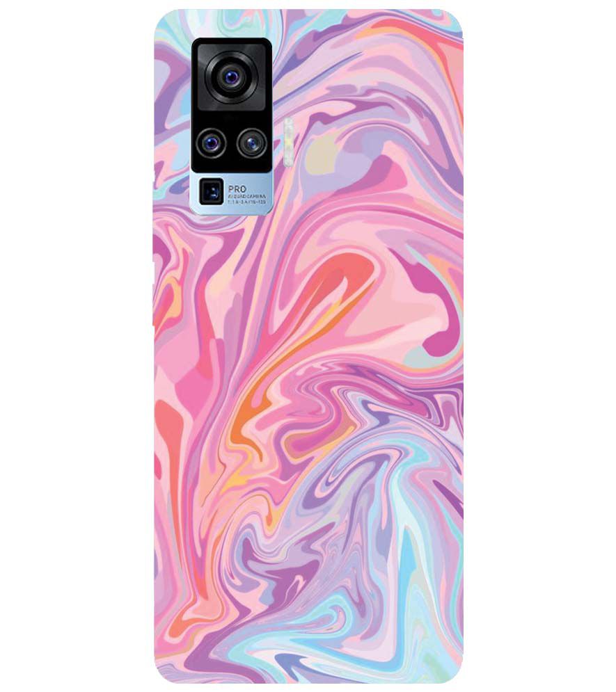 PS1319-Pink Premium Marble Back Cover for vivo X50 Pro