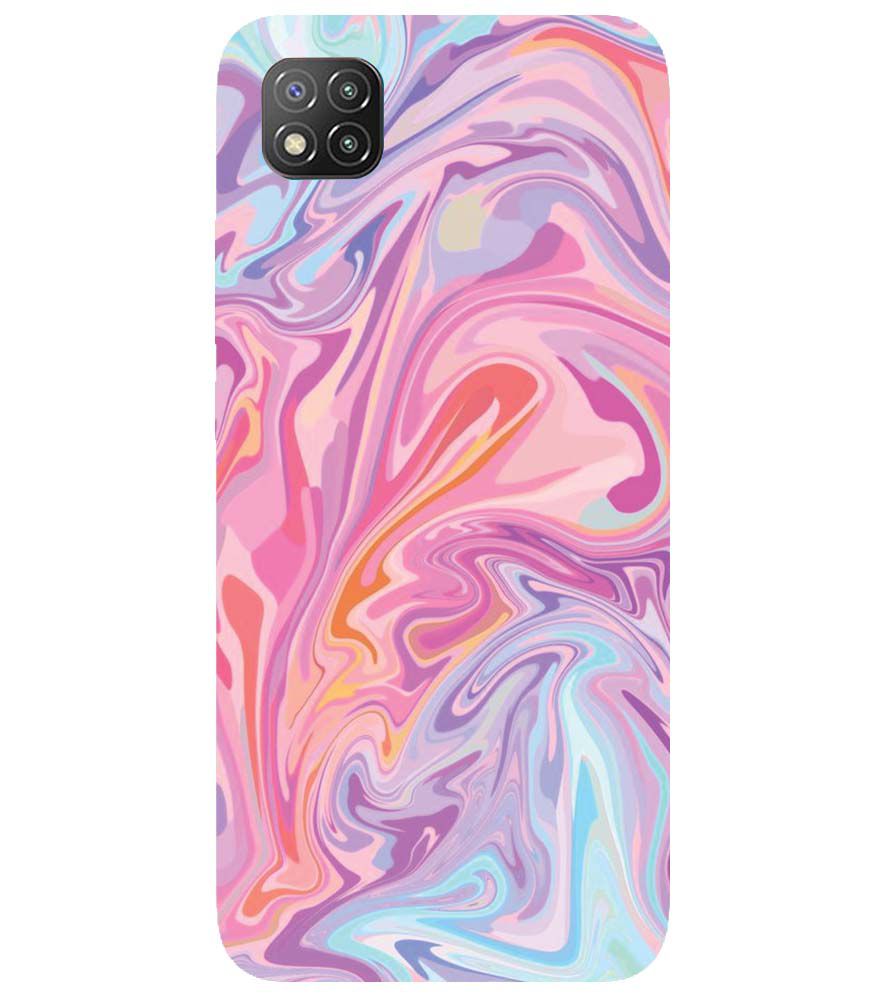 PS1319-Pink Premium Marble Back Cover for Xiaomi Poco C3
