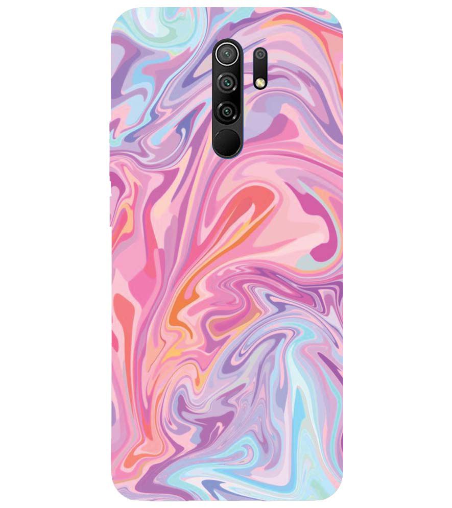 PS1319-Pink Premium Marble Back Cover for Xiaomi Poco M2