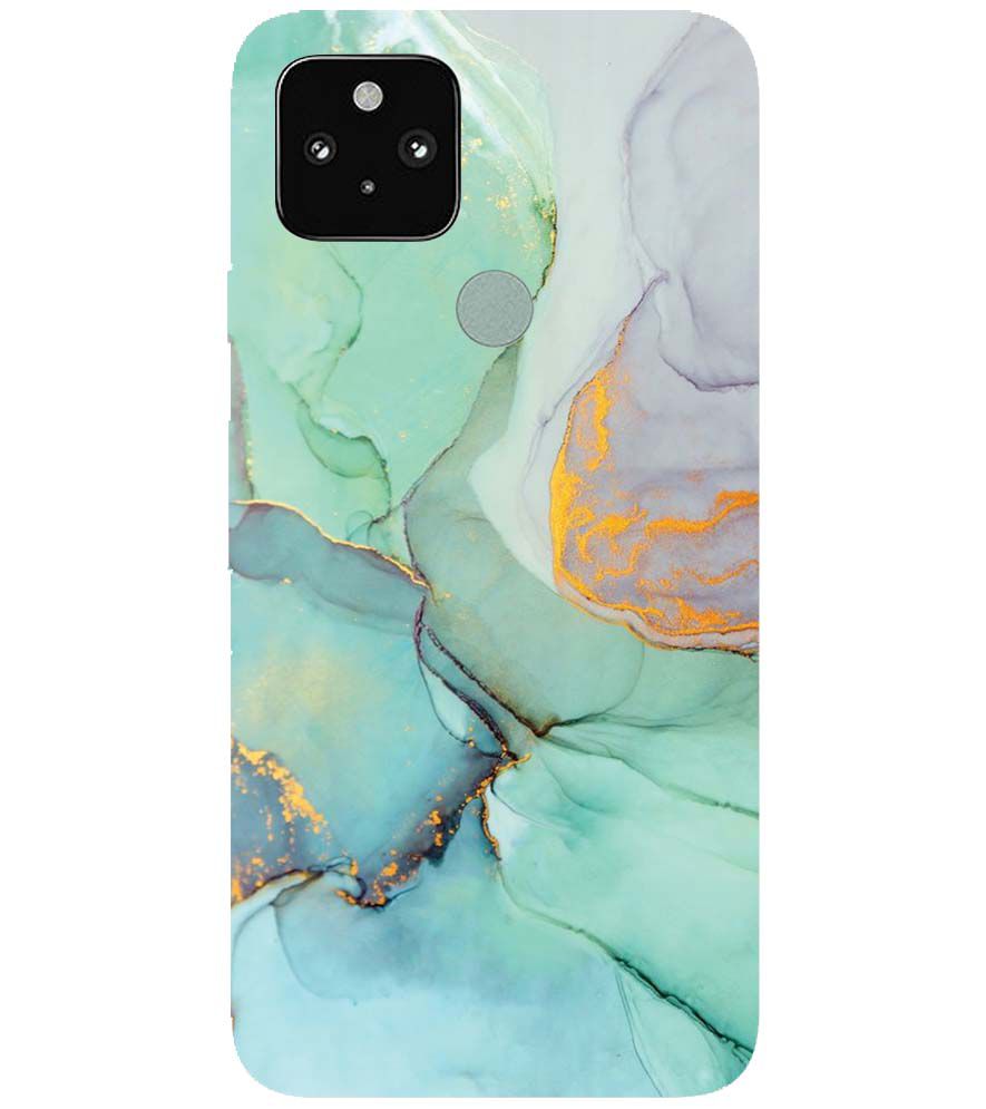 PS1320-Green Marble Premium Back Cover for Google Pixel 5