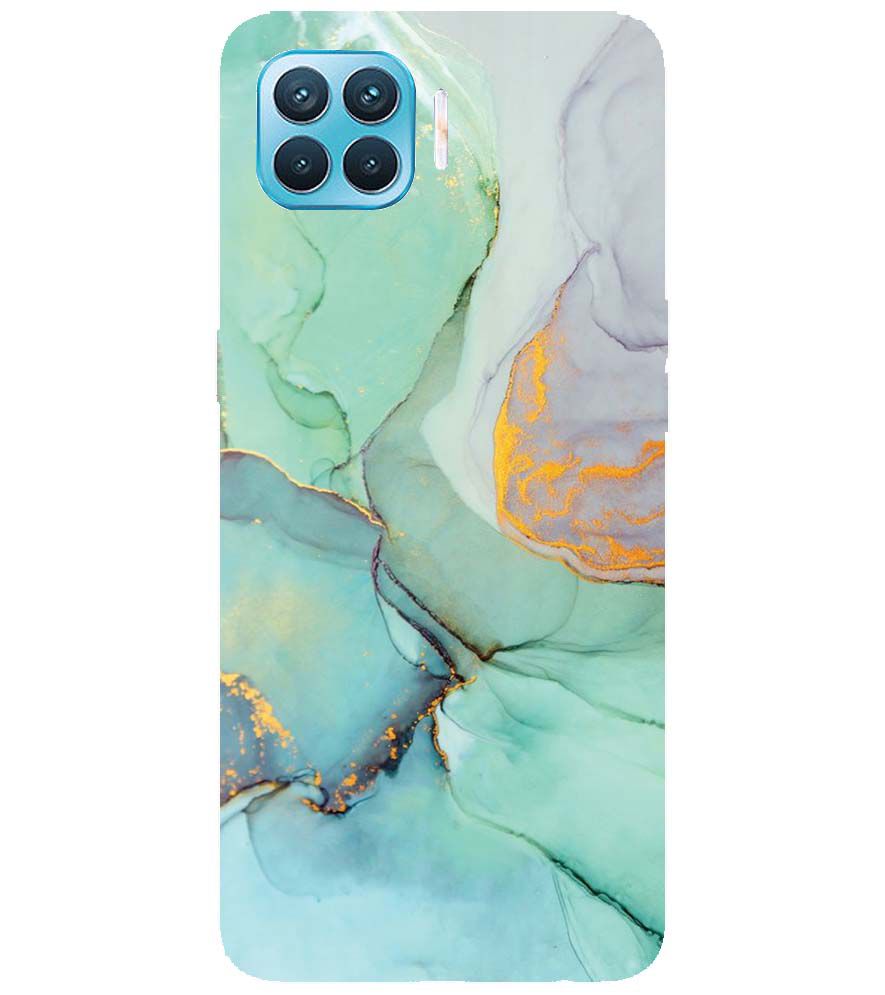 PS1320-Green Marble Premium Back Cover for Oppo F17 Pro