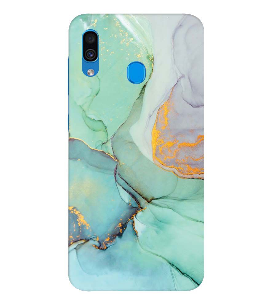 PS1320-Green Marble Premium Back Cover for Samsung Galaxy A20