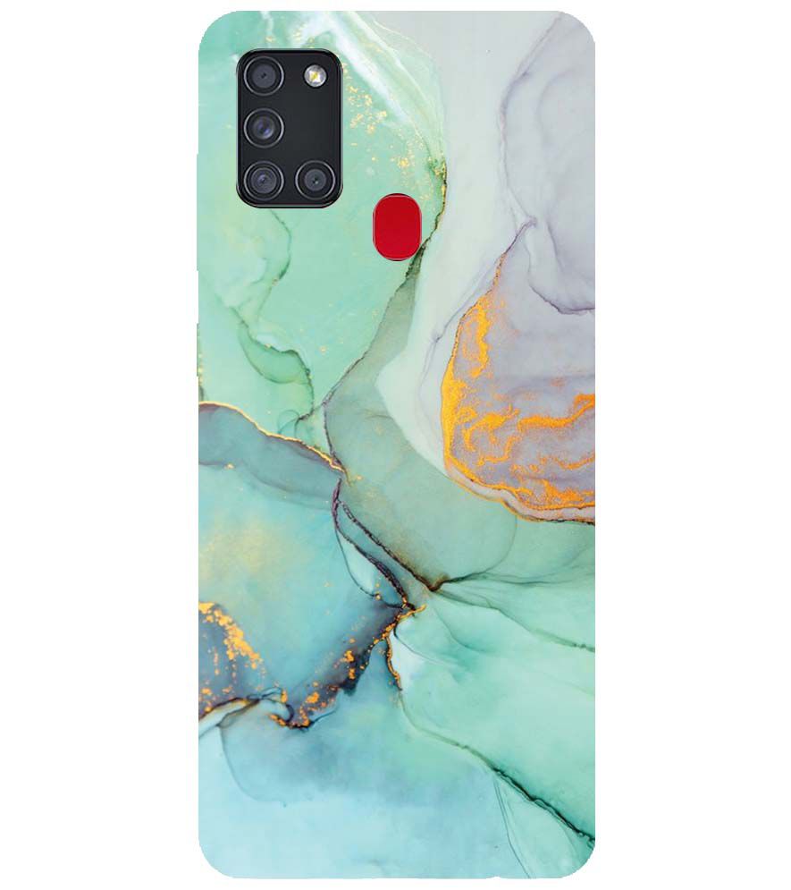 PS1320-Green Marble Premium Back Cover for Samsung Galaxy A21s