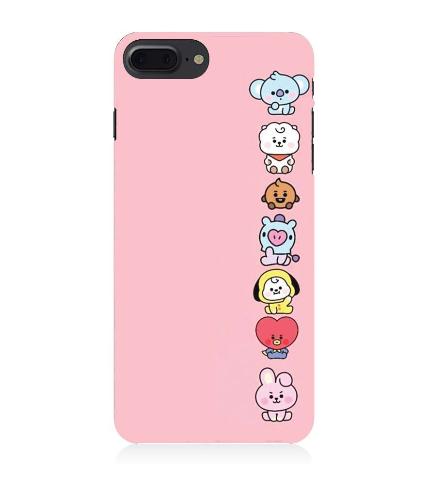 PS1321-Cute Loving Animals Girly Back Cover for Apple iPhone 7 Plus