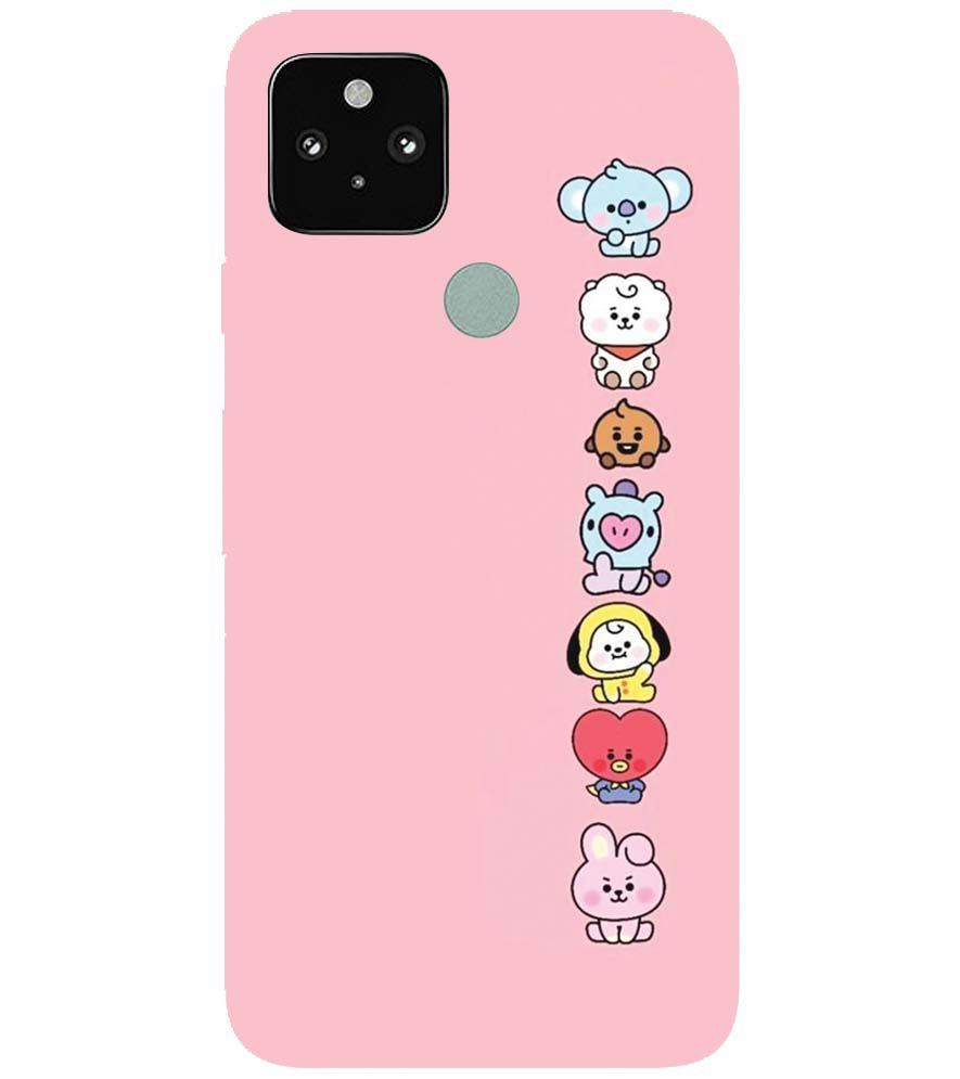 PS1321-Cute Loving Animals Girly Back Cover for Google Pixel 5