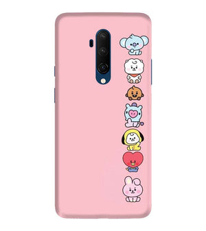 PS1321-Cute Loving Animals Girly Back Cover for OnePlus 7T Pro