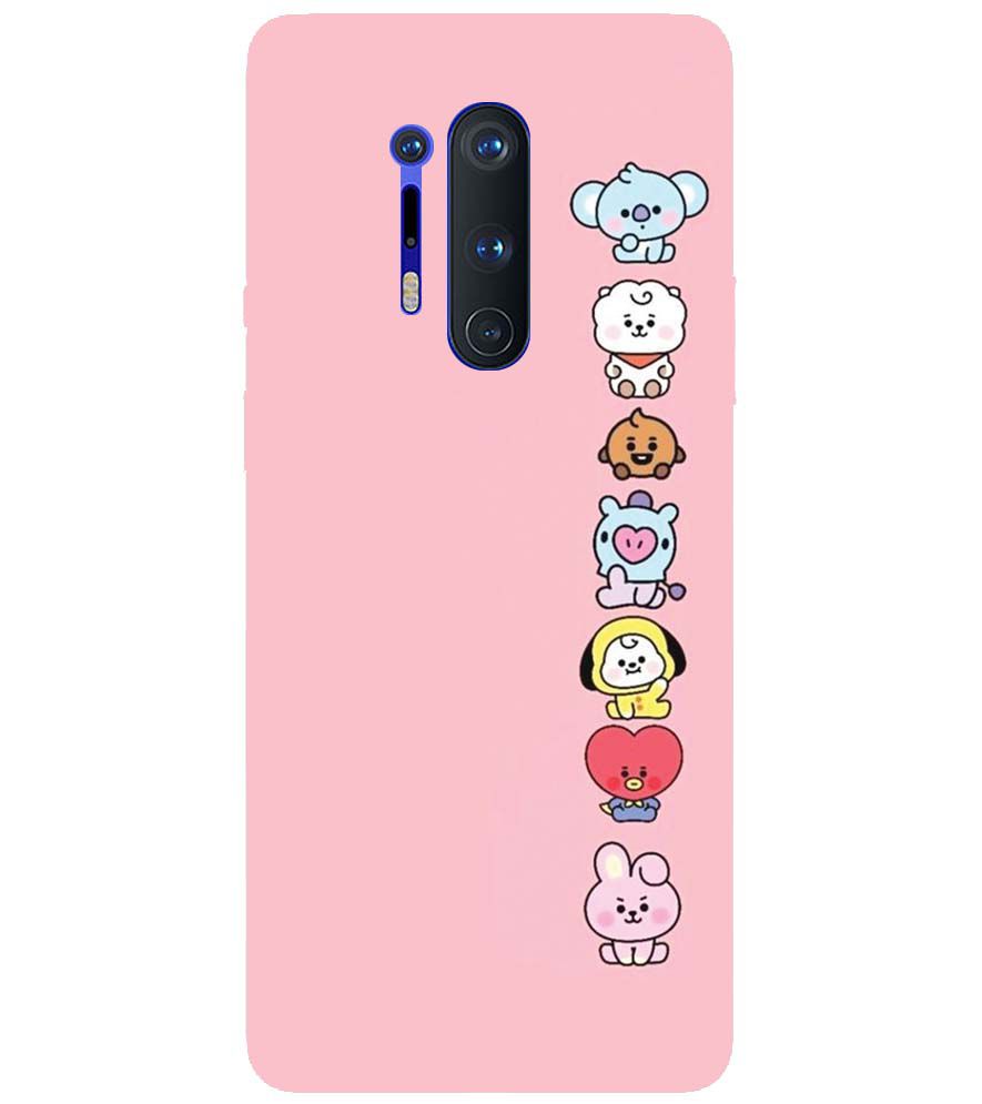 PS1321-Cute Loving Animals Girly Back Cover for OnePlus 8 Pro