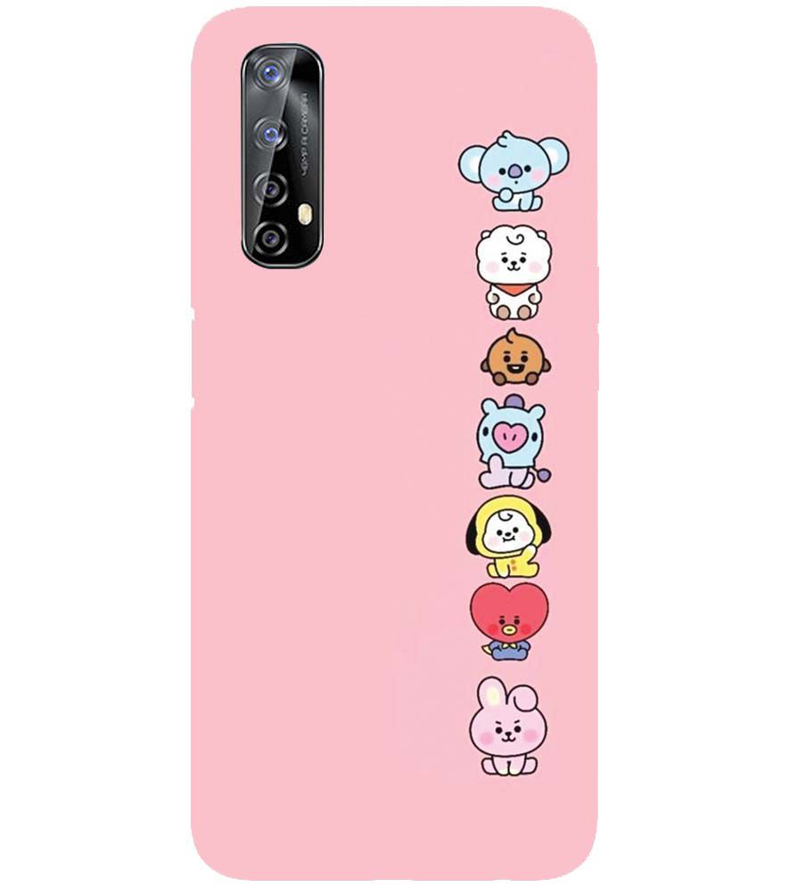 PS1321-Cute Loving Animals Girly Back Cover for Realme 7