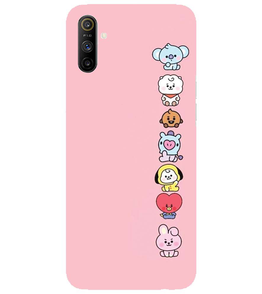PS1321-Cute Loving Animals Girly Back Cover for Realme Narzo 10A