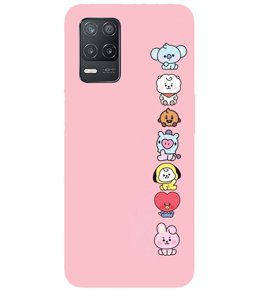 PS1321-Cute Loving Animals Girly Back Cover for Realme Narzo 30 Pro