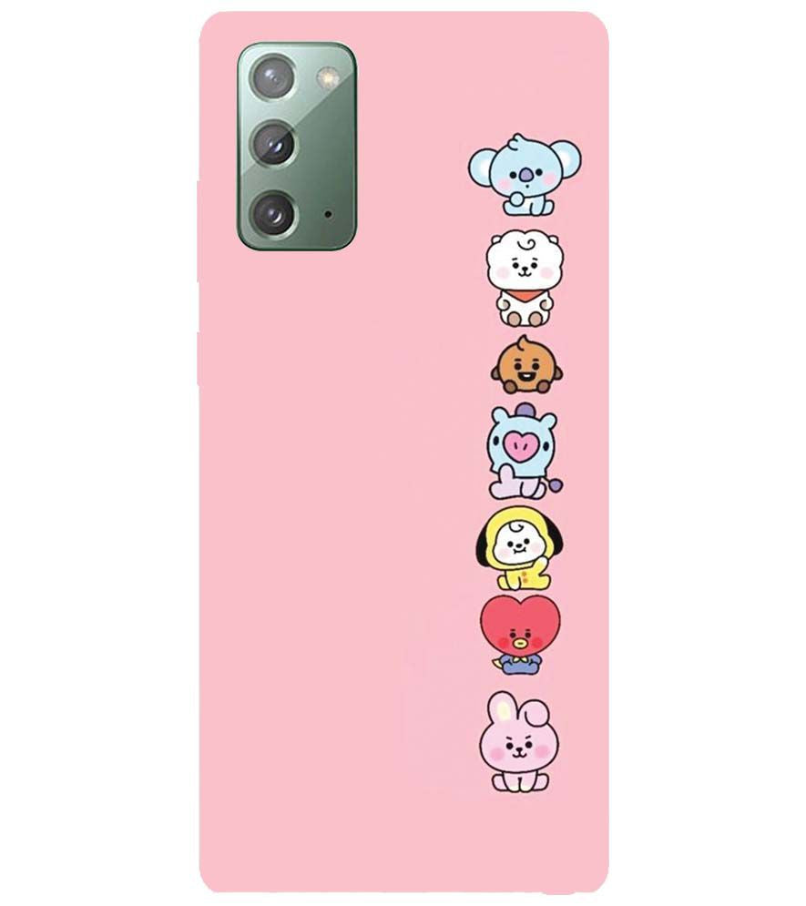 PS1321-Cute Loving Animals Girly Back Cover for Samsung Galaxy Note20