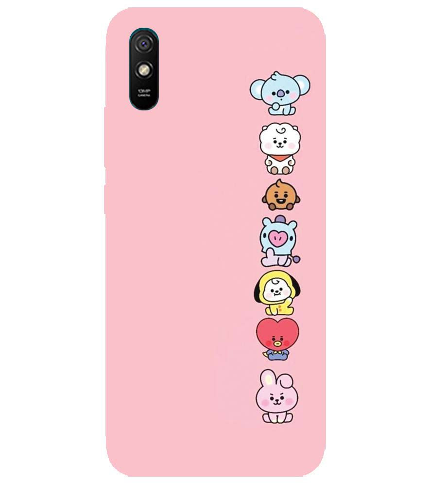 PS1321-Cute Loving Animals Girly Back Cover for Xiaomi Redmi 9i