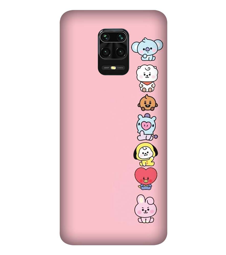 PS1321-Cute Loving Animals Girly Back Cover for Xiaomi Redmi Note 9 Pro Max