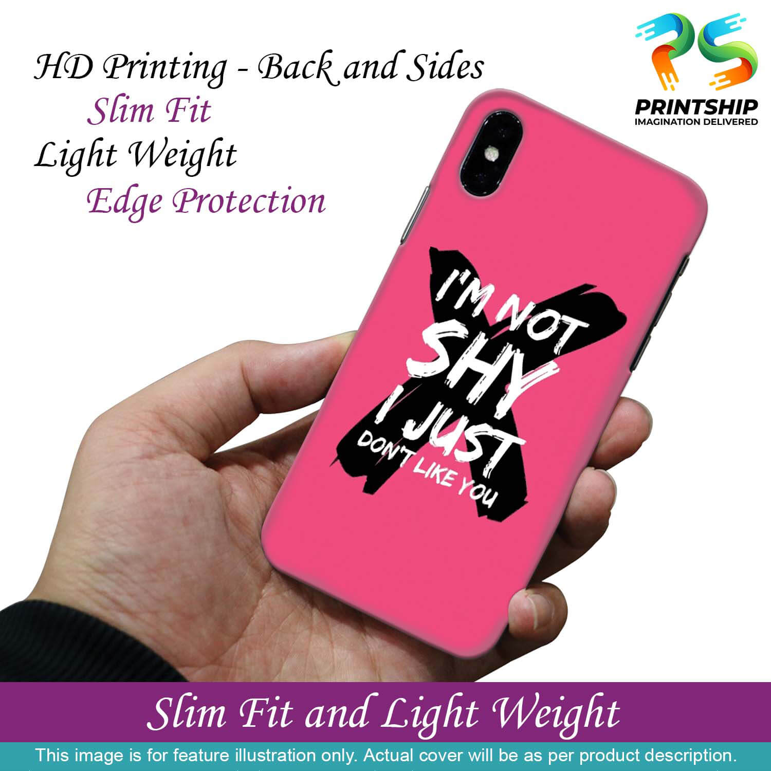 PS1322-I am Not Shy Back Cover for Xiaomi Redmi Note 9 Pro Max