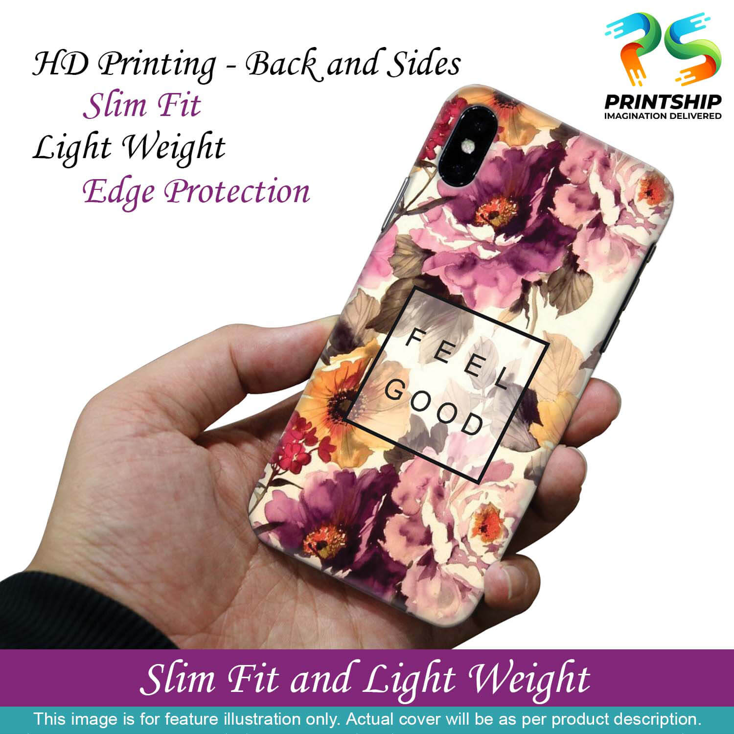 PS1324-Feel Good Flowers Back Cover for Xiaomi Redmi K30
