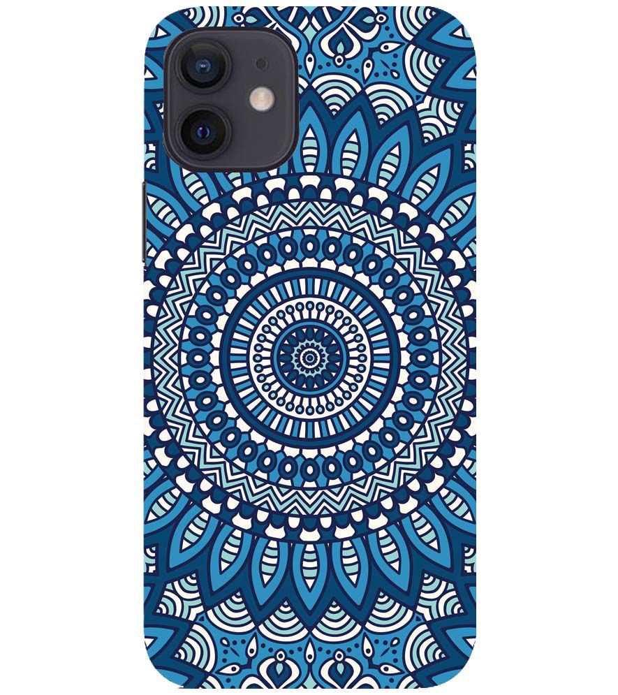 PS1327-Blue Mandala Design Back Cover for Apple iPhone 12