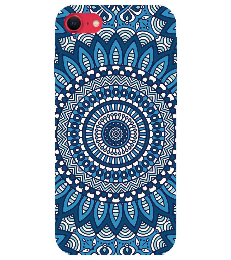 PS1327-Blue Mandala Design Back Cover for Apple iPhone SE (2020)