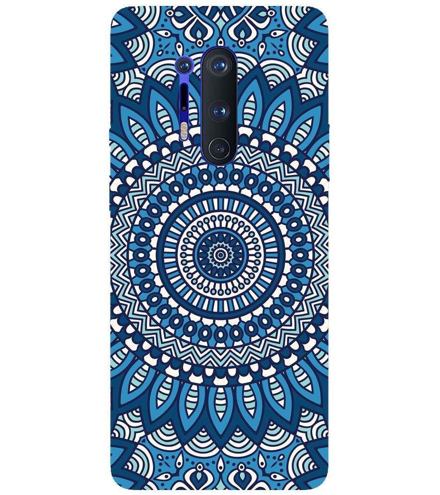 PS1327-Blue Mandala Design Back Cover for OnePlus 8 Pro
