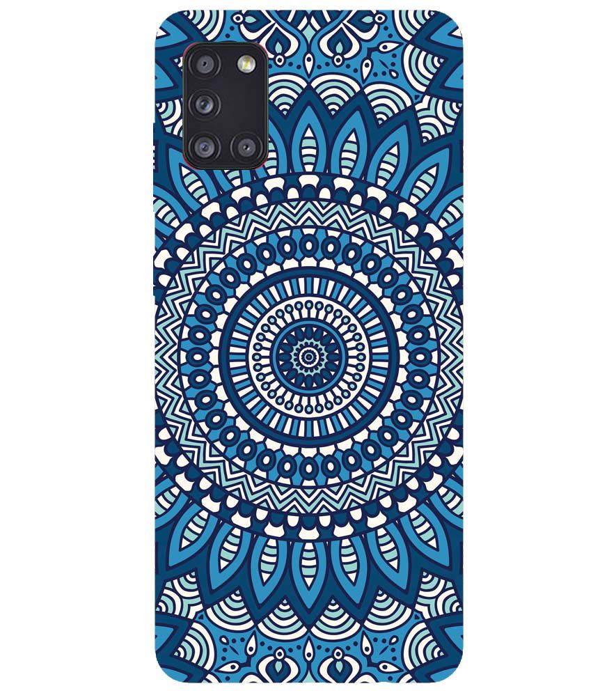 PS1327-Blue Mandala Design Back Cover for Samsung Galaxy A31
