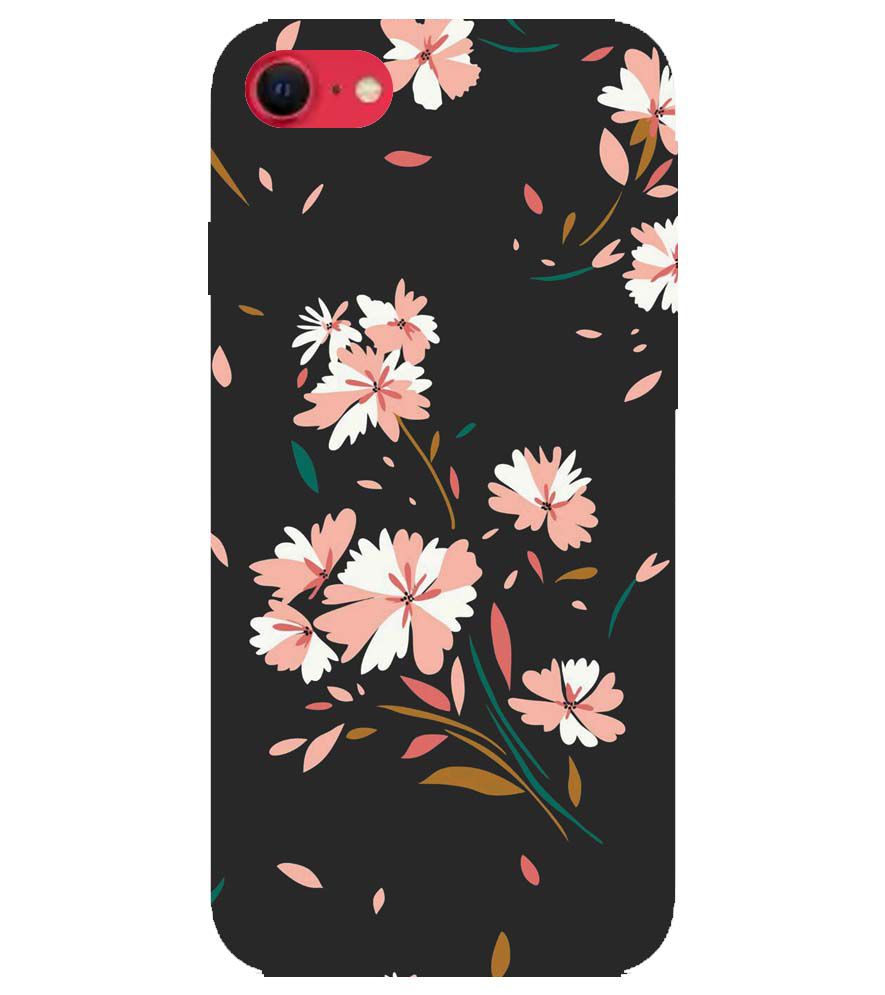 PS1328-Flower Pattern Back Cover for Apple iPhone SE (2020)