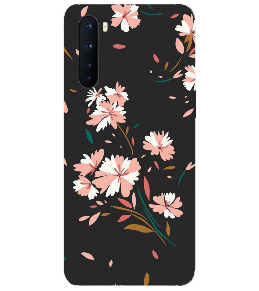 PS1328-Flower Pattern Back Cover for OnePlus Nord