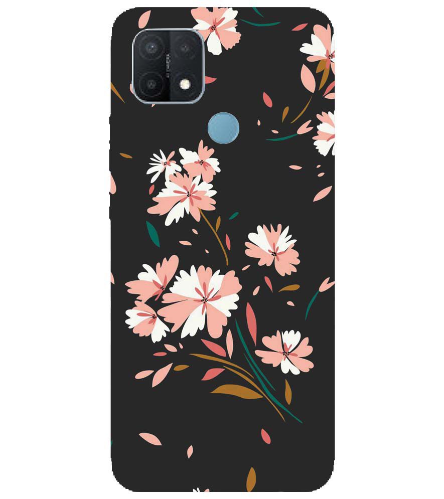 PS1328-Flower Pattern Back Cover for Oppo A15 and Oppo A15s