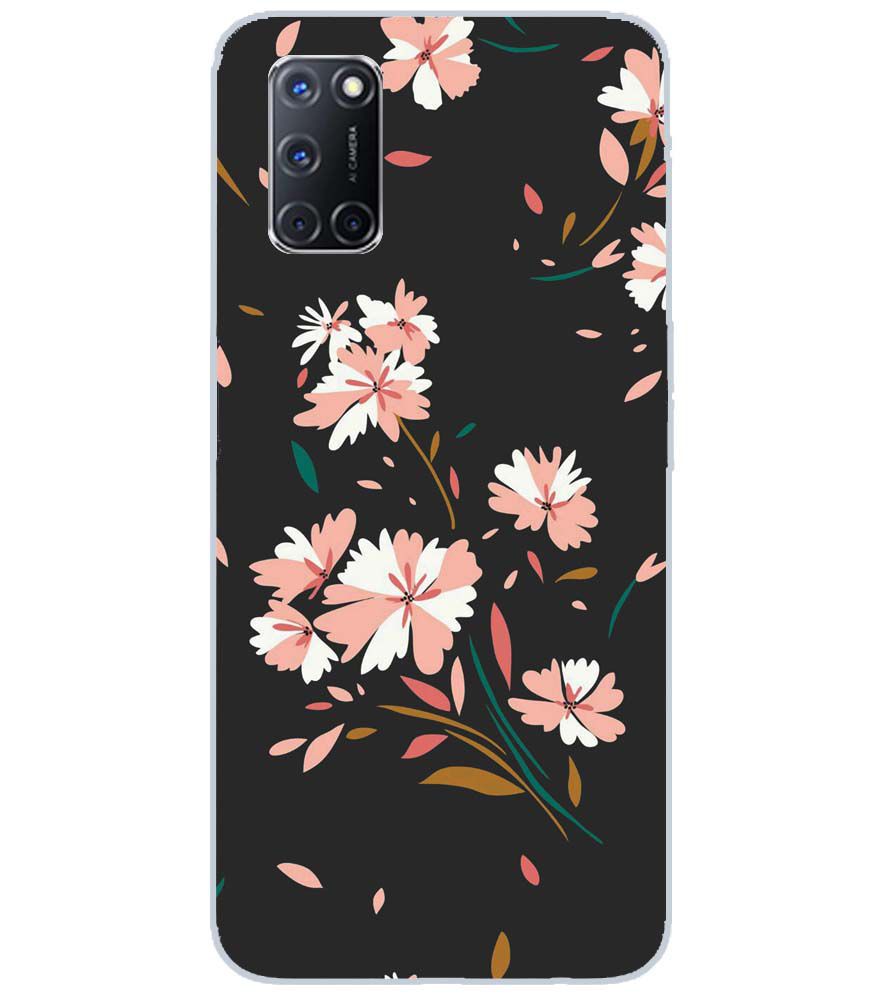 PS1328-Flower Pattern Back Cover for Oppo A52