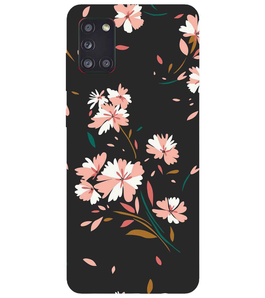 PS1328-Flower Pattern Back Cover for Samsung Galaxy A31