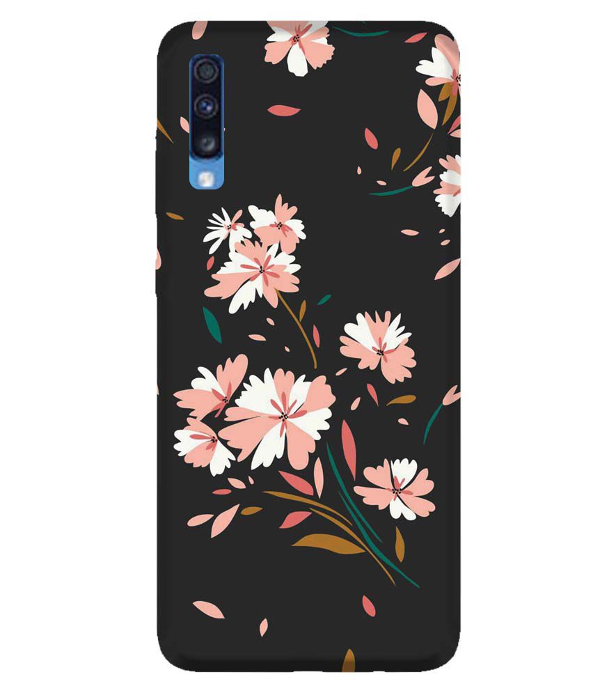 PS1328-Flower Pattern Back Cover for Samsung Galaxy A70