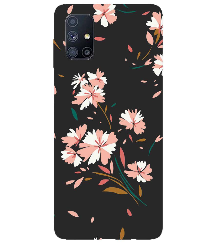 PS1328-Flower Pattern Back Cover for Samsung Galaxy M51