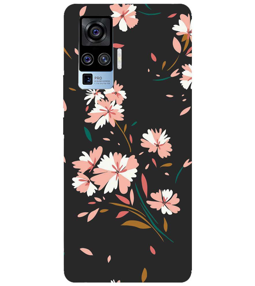 PS1328-Flower Pattern Back Cover for vivo X50 Pro