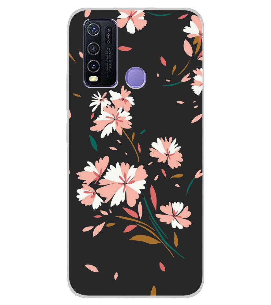 PS1328-Flower Pattern Back Cover for Vivo Y50